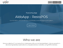 Tablet Screenshot of aldoapp.com